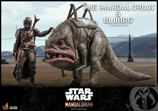 Set Figuras Mando y Blurrg Star Wars The Mandalorian Escala 1/6 Hot Toys