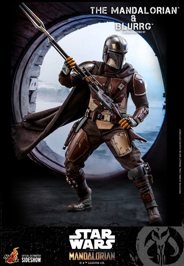Set Figuras Mando y Blurrg Star Wars The Mandalorian Escala 1/6 Hot Toys