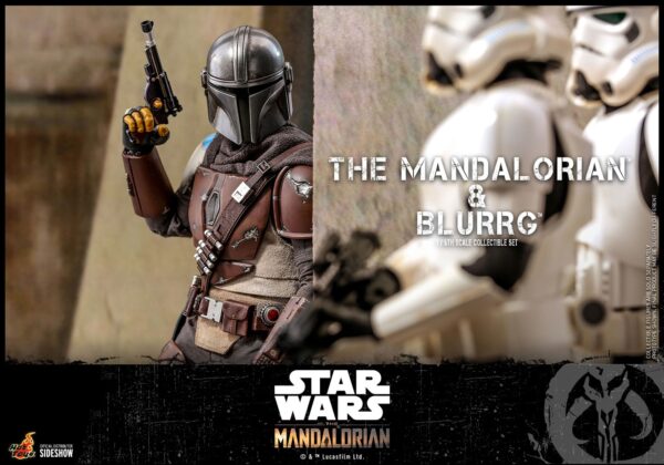 Set Figuras Mando y Blurrg Star Wars The Mandalorian Escala 1/6 Hot Toys