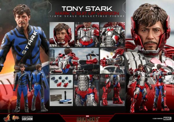 Figura Iron Man Tony Stark Mark V Up Version Hot Toys