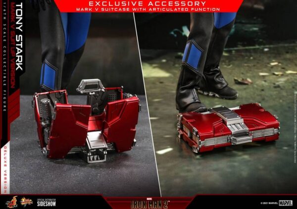 Figura Iron Man Tony Stark Mark V Suit Up Version Deluxe Hot Toys Escala 1/6