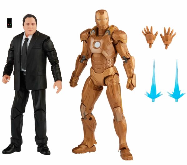 Pack Figuras Happy Hogan y Iron Man Mark XXI The Infinity Saga Marvel Legends