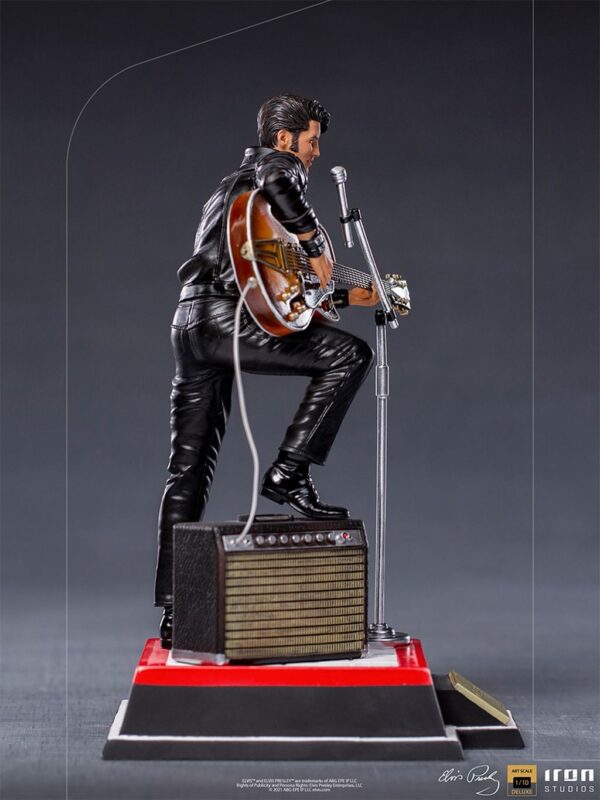 Estatua Elvis Presley 1968 Comeback Deluxe Art Escala 1:10 Iron Studios