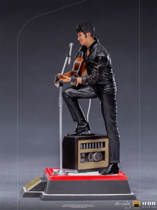 Estatua Elvis Presley 1968 Comeback Deluxe Art Escala 1:10 Iron Studios