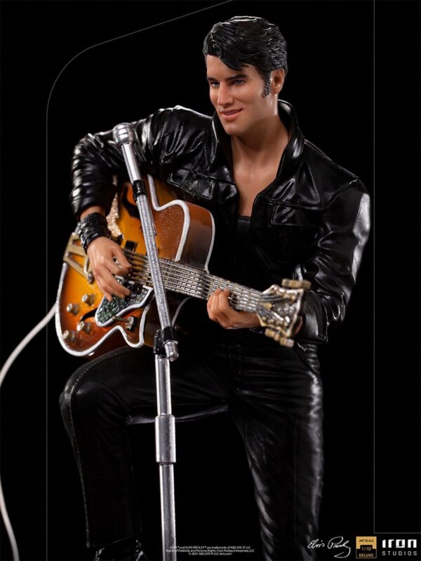 Estatua Elvis Presley 1968 Comeback Deluxe Art Escala 1:10 Iron Studios