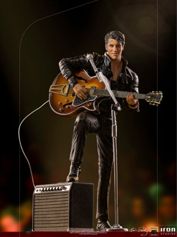 Estatua Elvis Presley 1968 Comeback Deluxe Art Escala 1:10 Iron Studios