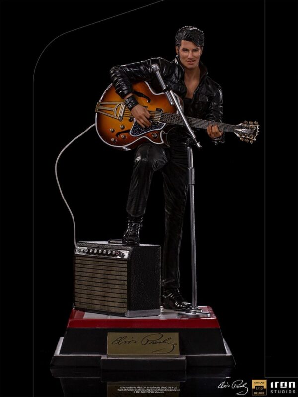 Estatua Elvis Presley 1968 Comeback Deluxe Art Escala 1:10 Iron Studios
