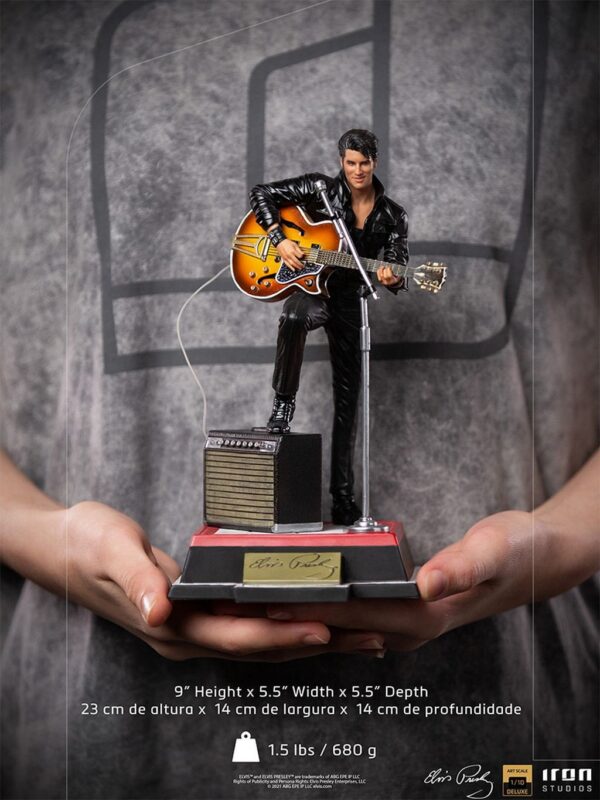 Estatua Elvis Presley 1968 Comeback Deluxe Art Escala 1:10 Iron Studios