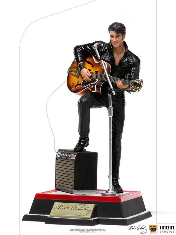 Estatua Elvis Presley 1968 Comeback Deluxe Art Escala 1:10 Iron Studios