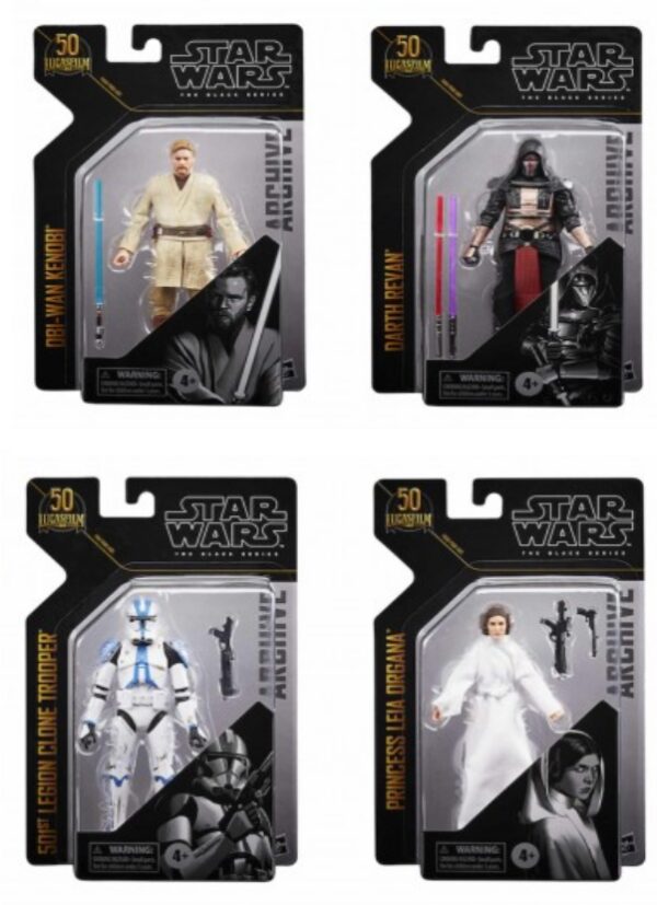 Pack 4 Figuras Star Wars Greatest Hits Archive 50 Aniversario Black Series Hasbro
