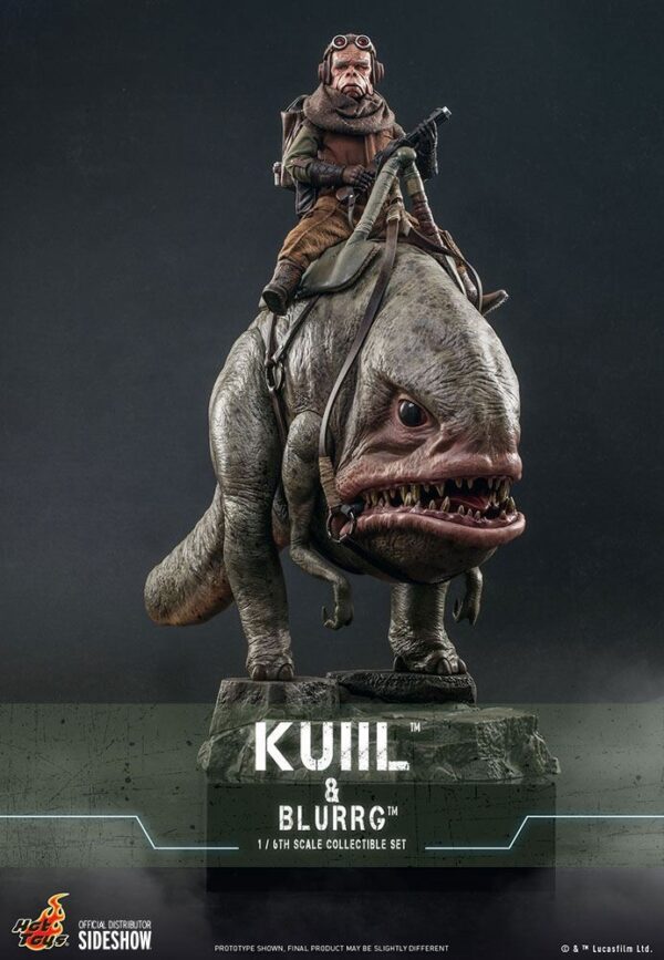 Pack Figuras Kuiil y Blurrg The Mandalorian Star Wars Hot Toys