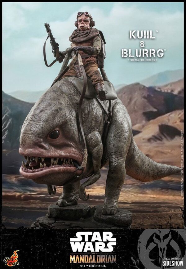 Pack Figuras Kuiil y Blurrg The Mandalorian Star Wars Hot Toys