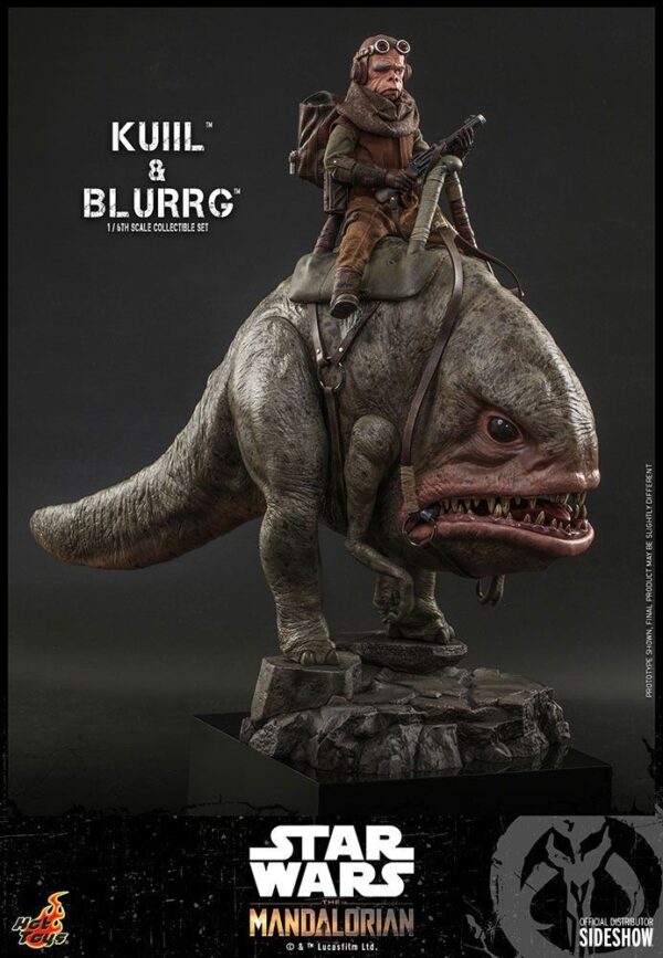 Pack Figuras Kuiil y Blurrg The Mandalorian Star Wars Hot Toys