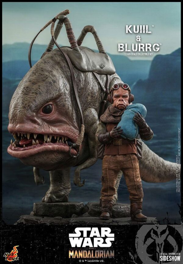 Pack Figuras Kuiil y Blurrg The Mandalorian Star Wars Hot Toys
