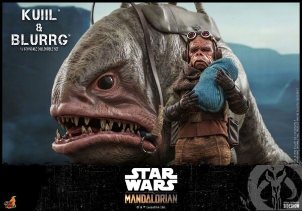 Pack Figuras Kuiil y Blurrg The Mandalorian Star Wars Hot Toys