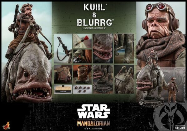 Pack Figuras Kuiil y Blurrg The Mandalorian Star Wars Hot Toys