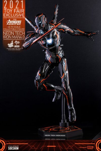 Figura Iron Man Neon Tech 4.0 Hot Toys Escala 1:6