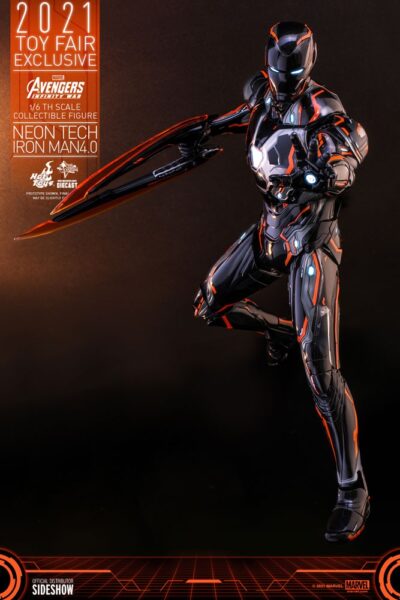 Figura Iron Man Neon Tech 4.0 Hot Toys Escala 1:6