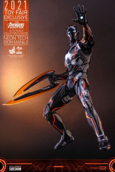 Figura Iron Man Neon Tech 4.0 Hot Toys Escala 1:6