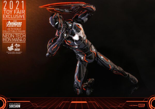 Figura Iron Man Neon Tech 4.0 Hot Toys Escala 1:6
