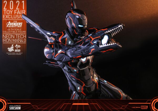 Figura Iron Man Neon Tech 4.0 Hot Toys Escala 1:6