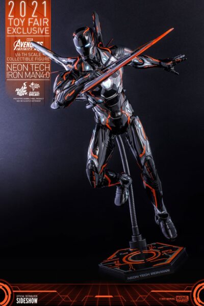 Figura Iron Man Neon Tech 4.0 Hot Toys Escala 1:6