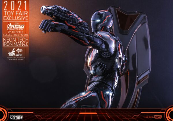 Figura Iron Man Neon Tech 4.0 Hot Toys Escala 1:6