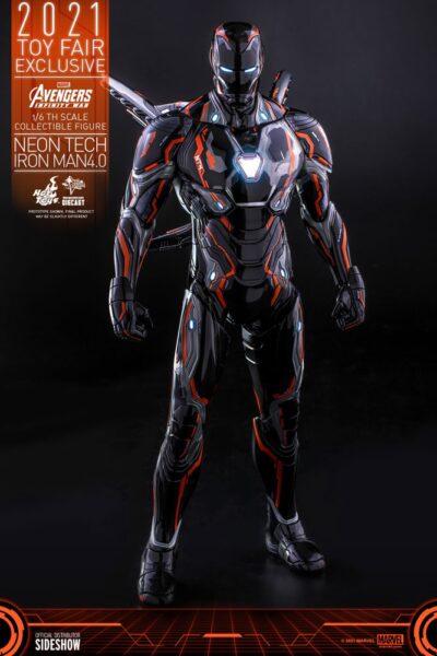 Figura Iron Man Neon Tech 4.0 Hot Toys Escala 1:6
