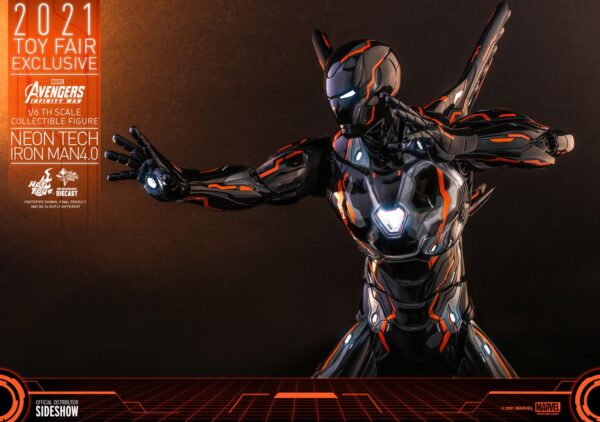 Figura Iron Man Neon Tech 4.0 Hot Toys Escala 1:6