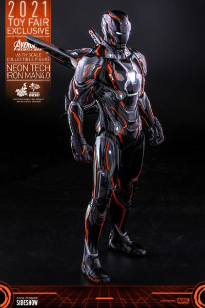 Figura Iron Man Neon Tech 4.0 Hot Toys Escala 1:6