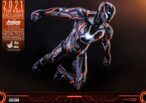 Figura Iron Man Neon Tech 4.0 Hot Toys Escala 1:6