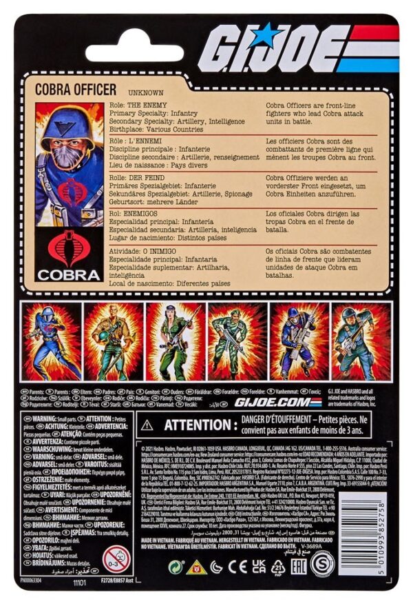 Pack 4 Figuras G.I. Joe Retro Collection Series 2021 Wave 3