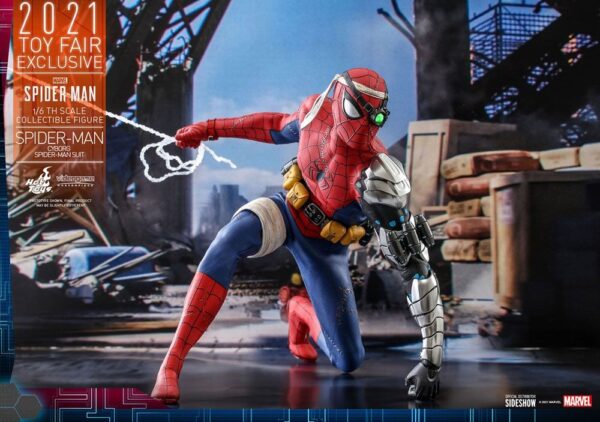Figura Cyborg Spiderman Suit Videojuego Toy Fair Exclusive 2021 Hot Toys
