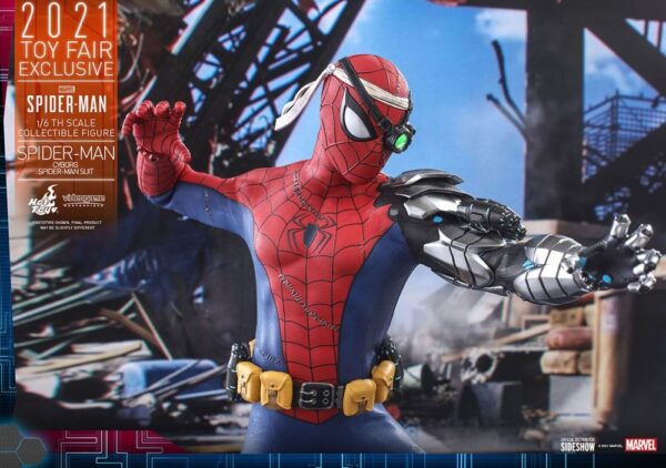 Figura Cyborg Spiderman Suit Videojuego Toy Fair Exclusive 2021 Hot Toys