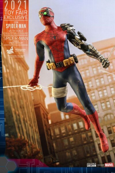 Figura Cyborg Spiderman Suit Videojuego Toy Fair Exclusive 2021 Hot Toys