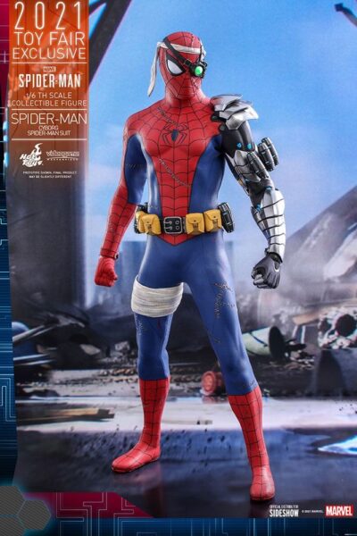 Figura Cyborg Spiderman Suit Videojuego Toy Fair Exclusive 2021 Hot Toys