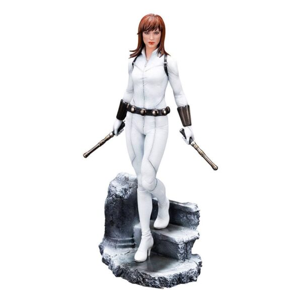 Estatua Black Widow Traje Blanco Edición Limitada ARTFX Premier Escala 1/10 Kotobukiya