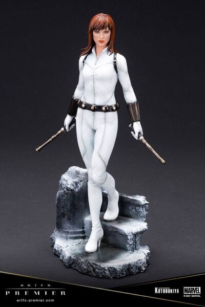 Estatua Black Widow Traje Blanco Edición Limitada ARTFX Premier Escala 1/10 Kotobukiya