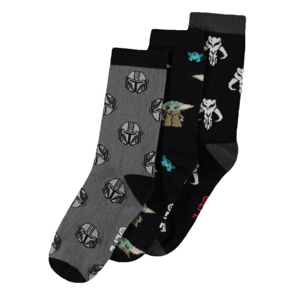 Pack 3 Pares De Calcetines The Mandalorian Talla 39-42