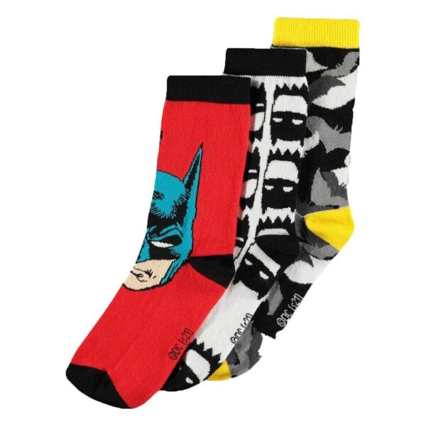 Pack 3 Pares De Calcetines Batman Talla 39-42