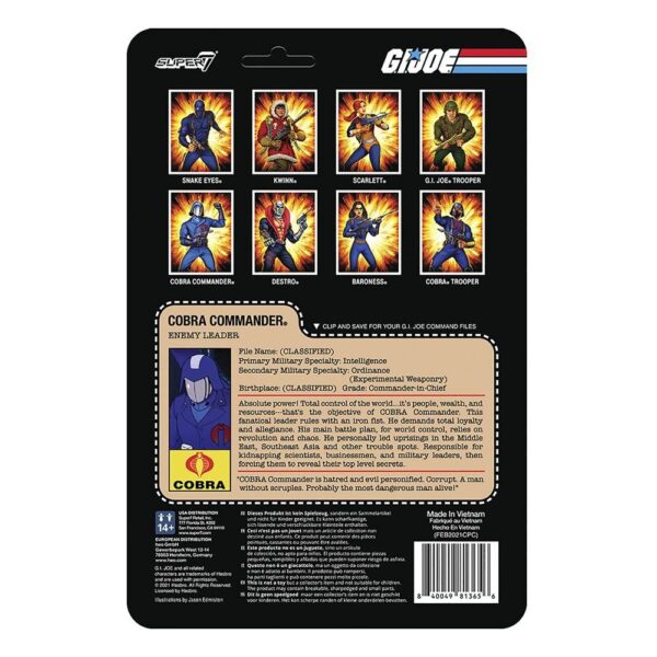 Figura Cobra Commander G.I. Joe ReAction Super7