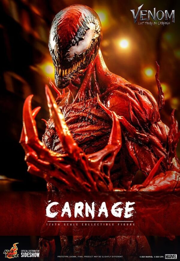 Figura Carnage Deluxe Venom Habrá Matanza Movie Masterpiece Hot Toys Escala 1/6
