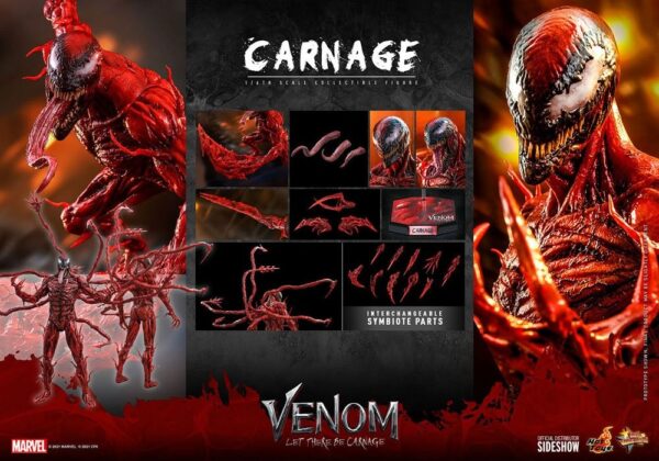 Figura Carnage Deluxe Venom Habrá Matanza Movie Masterpiece Hot Toys Escala 1/6