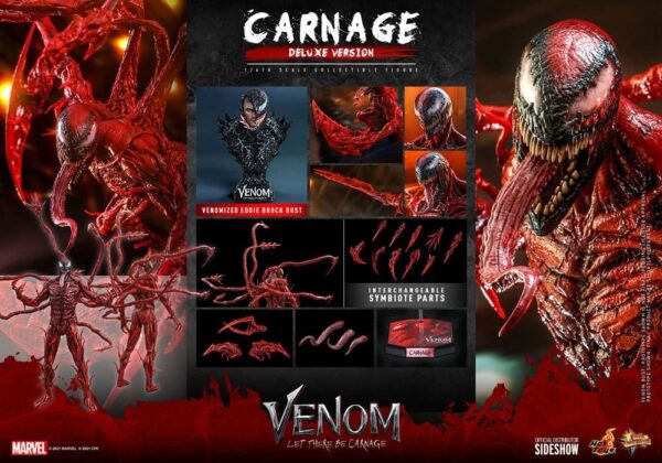Figura Carnage Deluxe Venom Habrá Matanza Movie Masterpiece Hot Toys Escala 1/6
