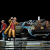 Estatua Regreso al Futuro 2 Set Completo DeLorean Deluxe Version Escala 1:10