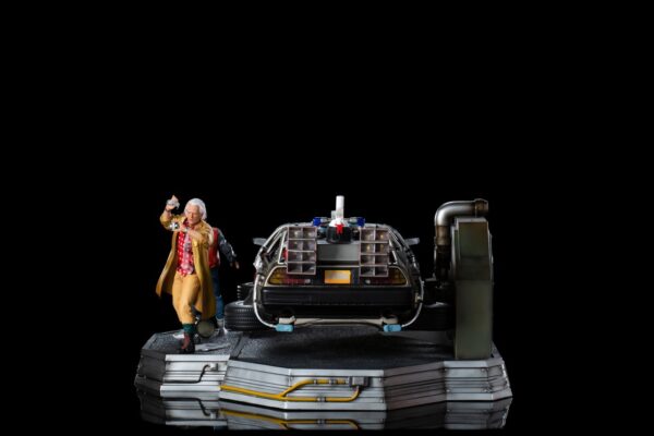 Estatua Regreso al Futuro 2 Set Completo DeLorean Deluxe Version Escala 1:10