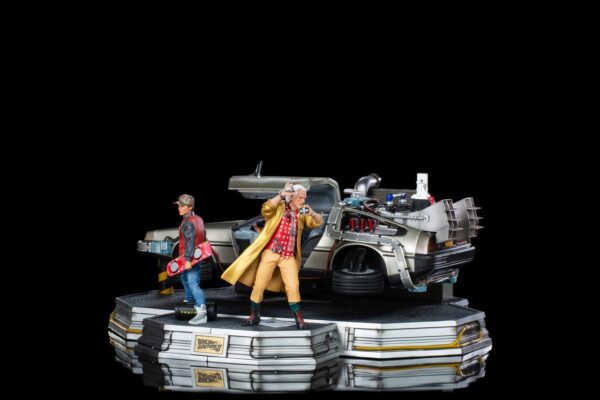 Estatua Regreso al Futuro 2 Set Completo DeLorean Deluxe Version Escala 1:10