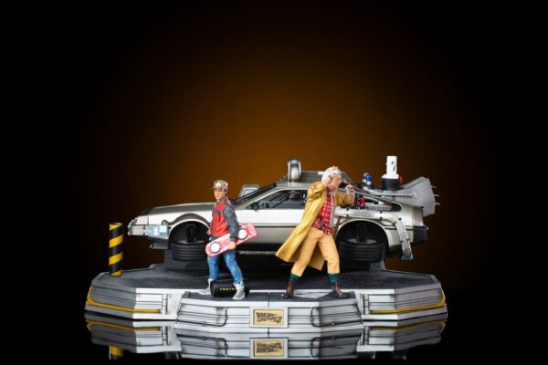 Estatua Regreso al Futuro 2 Set Completo DeLorean Deluxe Version Escala 1:10