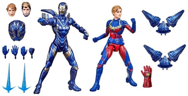 Pack 2 Figuras Capitana Marvel Y Rescue Armor Avengers Endgame Marvel Legends Hasbro