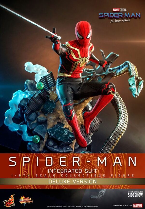 Figura Spiderman No Way Home Integrated Suit Deluxe Escala 1:6 Hot Toys